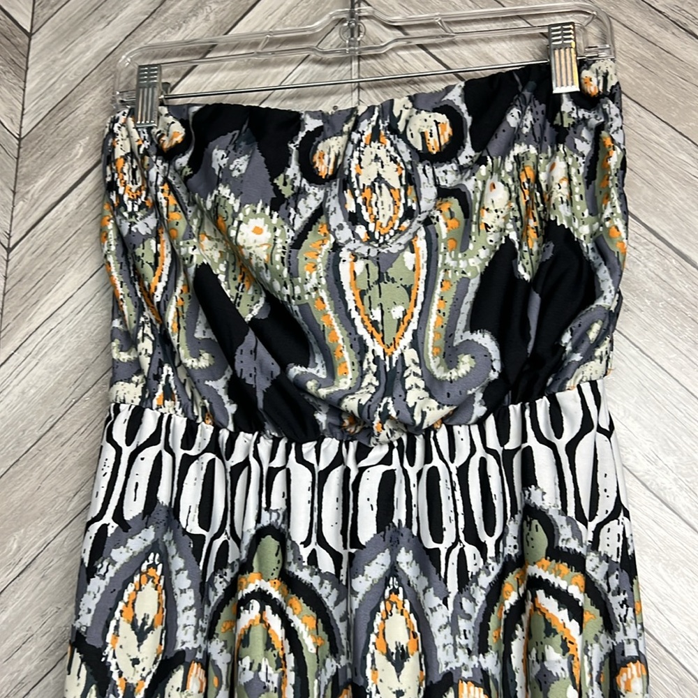 Ruby Rox Patterned Strapless Maxi Dress Medium - image 2